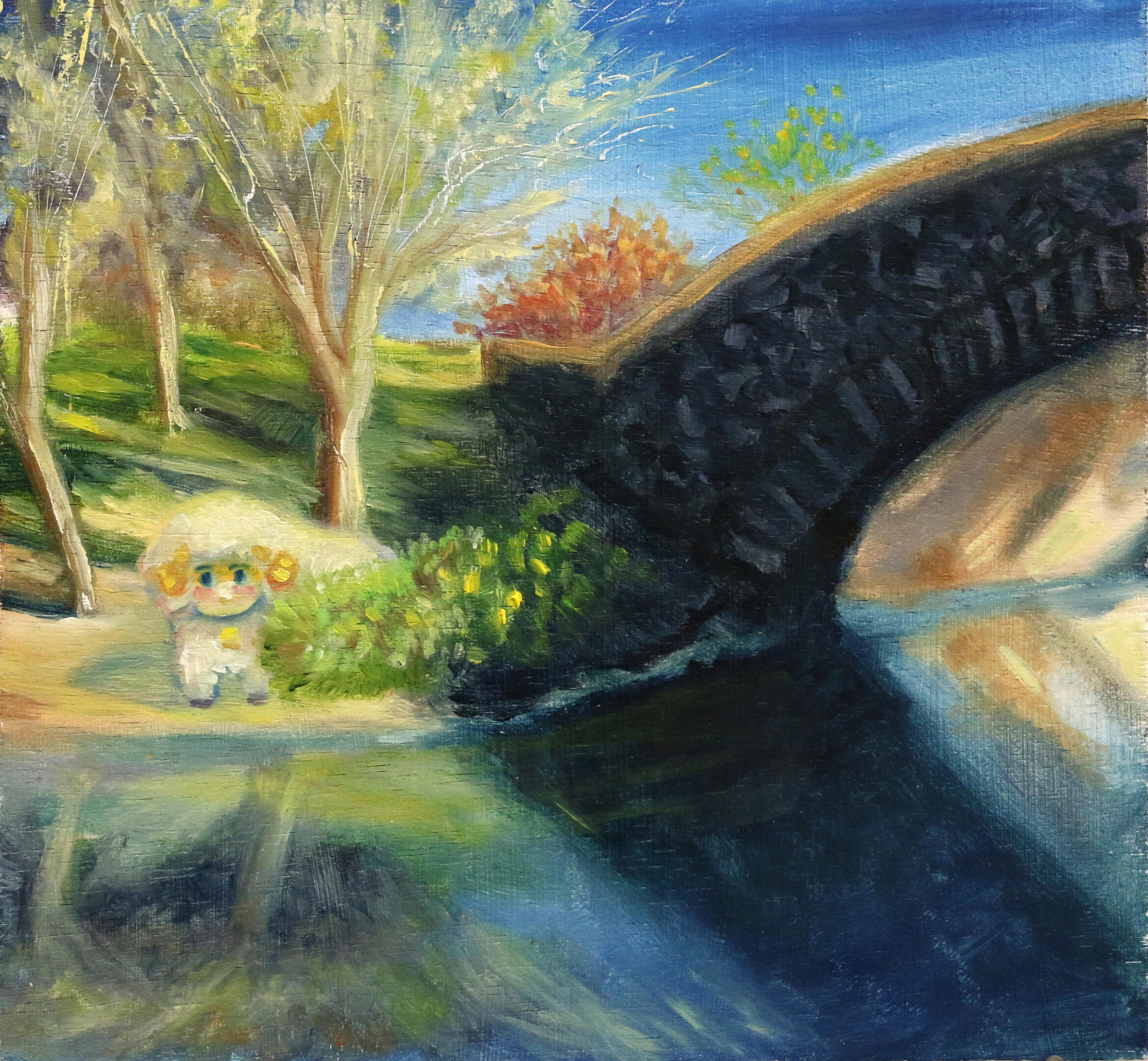 Water Under the Bridge Oil on Wood 2022