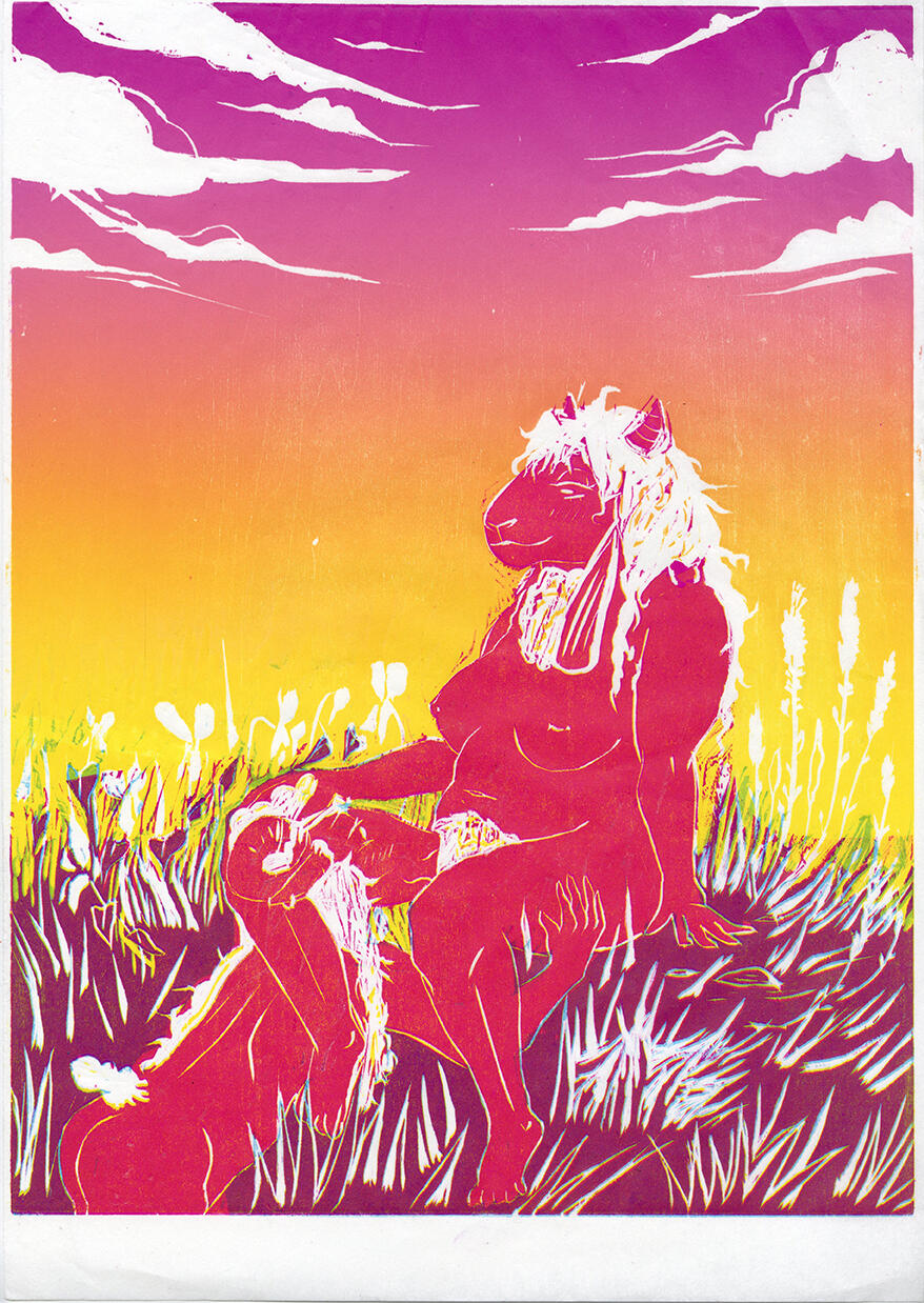 Sunrise Woodcut 2022